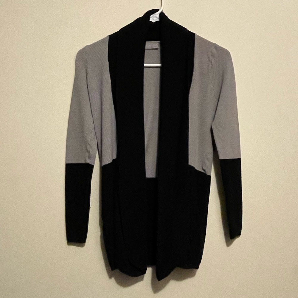 LAST DAY TO BUY! Evolution by Cyrus Open Cardigan, Black/Gray, Size S